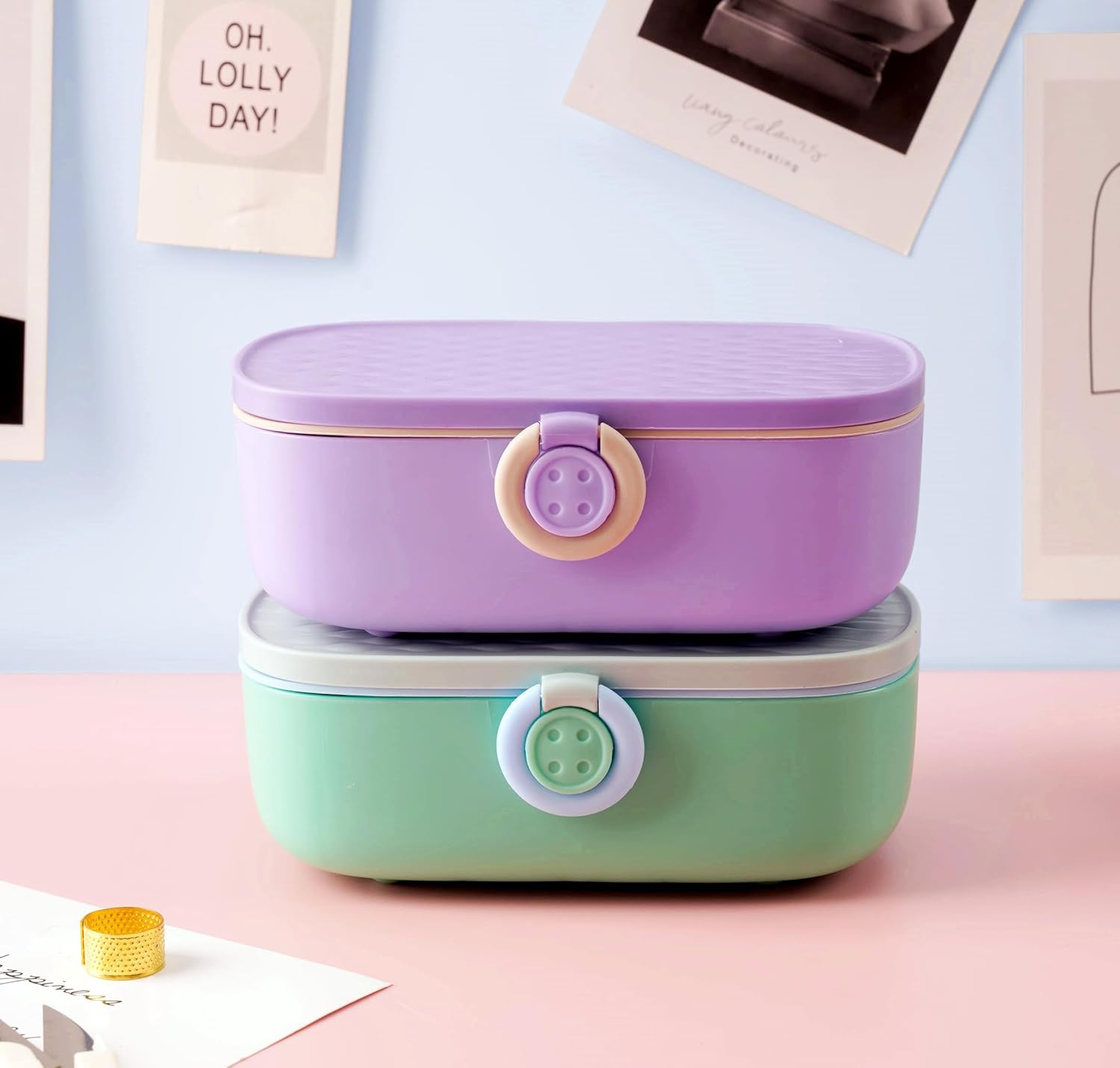 FKOG Cyan Green Sewing Project Kit, 135 Pcs Family Travel Sewing Kit Sewing Supplies Repair Kit Sewing Thread Accessories DIY Sewing Supplies Organizer (Cyan Green Sewing kit) - Image 4