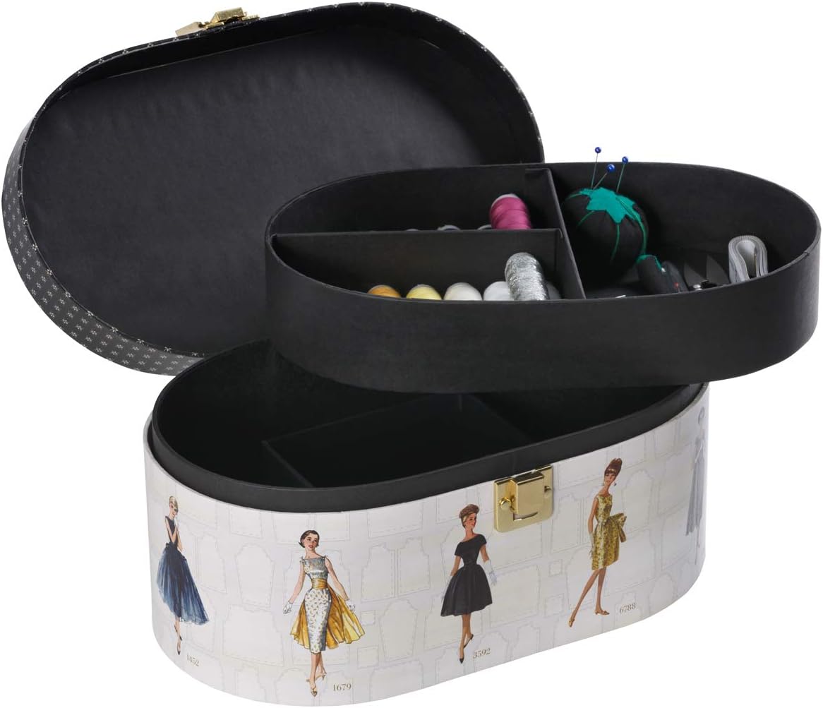 Simplicity Vintage 5592029001 Travel Sewing Notions Supplies Kit in Gold Case, 49pcs - Image 3