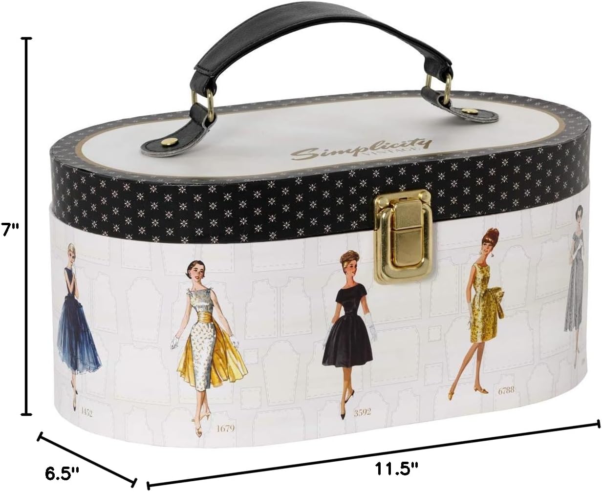 Simplicity Vintage 5592029001 Travel Sewing Notions Supplies Kit in Gold Case, 49pcs - Image 7